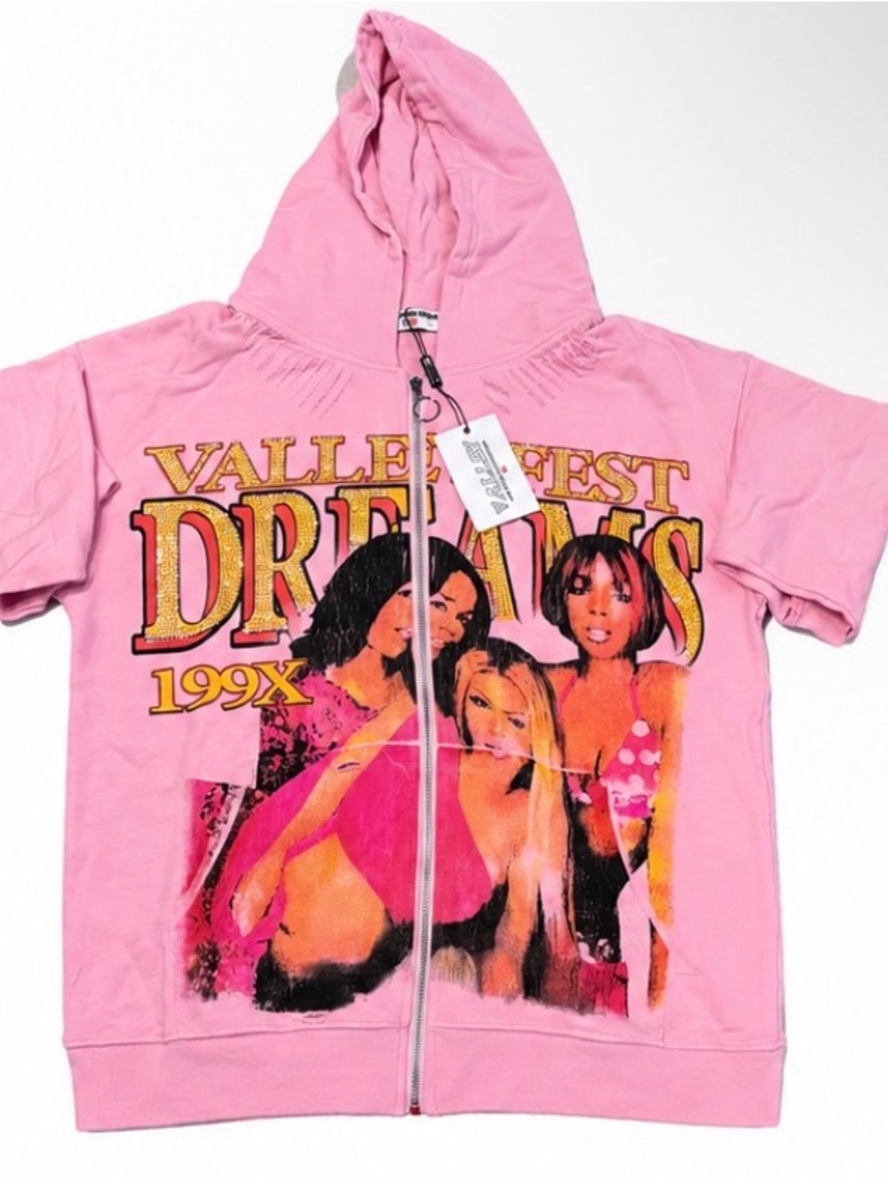 Valleyfest Dreams Pink Graphic Zip Hoodie for Kids